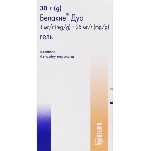 Белакне Дуо гель 1 мг/г + 25 мг/г флакон с безвоздушной помпой 30 г в городе Запорожье : цены, характеристики.  - фото №1 Белакне Дуо гель 1 мг/г + 25 мг/г флакон с безвоздушной помпой 30 г в городе Запорожье : цены, характеристики.