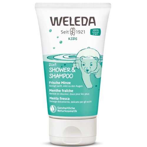 Шампунь-гель Weleda (Веледа) дитячий 2в1 м'ята 150 мл в Дніпрі : ціни, характеристика.  - фото №1 Шампунь-гель Weleda (Веледа) дитячий 2в1 м'ята 150 мл в Дніпрі : ціни, характеристика.
