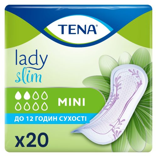 Прокладки Tena урологические женские Lady Slim Mini №20 в городе Вышгород : цены, характеристики.  - фото №1 Прокладки Tena урологические женские Lady Slim Mini №20 в городе Вышгород : цены, характеристики.