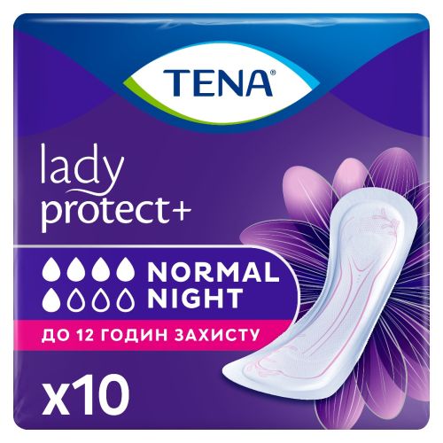Прокладки урологічні Tena (Тена) Lady Normal Night №10 в місті Софіївка : ціни, характеристика.  - фото №1 Прокладки урологічні Tena (Тена) Lady Normal Night №10 в місті Софіївка : ціни, характеристика.