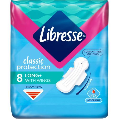 Прокладки Libresse Classic Protection Long+ №8 в місті Софіївка : ціни, характеристика.  - фото №1 Прокладки Libresse Classic Protection Long+ №8 в місті Софіївка : ціни, характеристика.