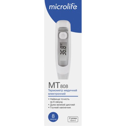 Термометр медичний Microlife МТ-808 цифровий із гнучким наконечником в місті Канів : ціни, характеристика.  - фото №1 Термометр медичний Microlife МТ-808 цифровий із гнучким наконечником в місті Канів : ціни, характеристика.