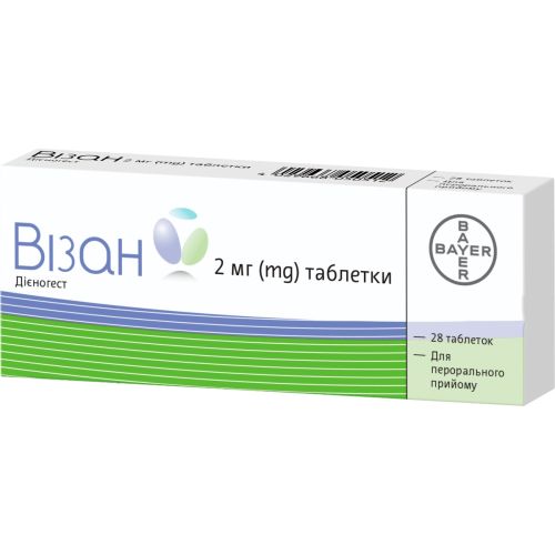 Визан 2 мг таблетки №28 в городе Вышгород : цены, характеристики.  - фото №1 Визан 2 мг таблетки №28 в городе Вышгород : цены, характеристики.