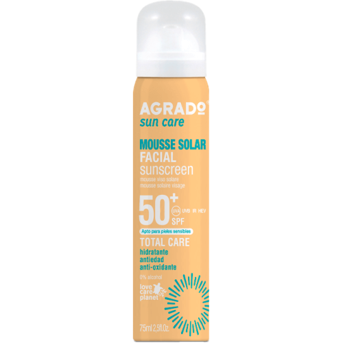 Мусс Agrado (Аградо) солнцезащитный для лица SPF50+, 75 мл в городе Вышгород : цены, характеристики.  - фото №1 Мусс Agrado (Аградо) солнцезащитный для лица SPF50+, 75 мл в городе Вышгород : цены, характеристики.
