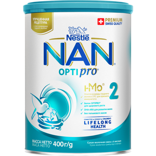 Суміш молочна Nestle NAN OptiPro 2, від 6 місяців, 400 г в місті Глобине : ціни, характеристика.  - фото №1 Суміш молочна Nestle NAN OptiPro 2, від 6 місяців, 400 г в місті Глобине : ціни, характеристика.