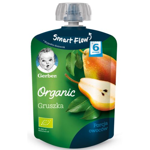Пюре Gerber Organic органічна Груша (з 6 місяців) 90 г в місті Глобине : ціни, характеристика.  - фото №1 Пюре Gerber Organic органічна Груша (з 6 місяців) 90 г в місті Глобине : ціни, характеристика.