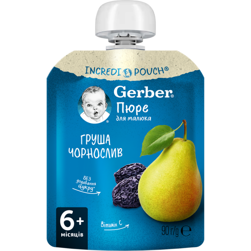 Пюре Gerber груша, чорнослив (з 6 місяців) 90 г в аптеці - фото №1 Пюре Gerber груша, чорнослив (з 6 місяців) 90 г в аптеці