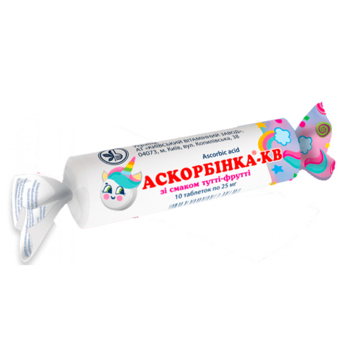 Аскорбінова кислота 0,025 г таблетки 3 г тутті-фрутті з цукром №10 в місті Березань : ціни, характеристика.  - фото №1 Аскорбінова кислота 0,025 г таблетки 3 г тутті-фрутті з цукром №10 в місті Березань : ціни, характеристика.