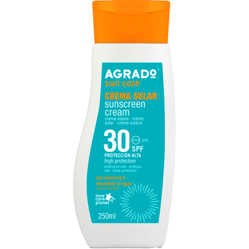 Крем Agrado (Аградо) сонцезахисний SPF30 250 мл в місті Вишгород : ціни, характеристика.  - фото №1 Крем Agrado (Аградо) сонцезахисний SPF30 250 мл в місті Вишгород : ціни, характеристика.