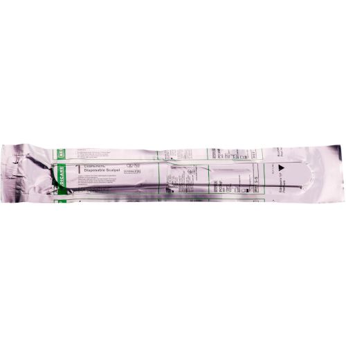 Скальпель хирургический Medicare размер 21 стерильный №1 заказать - фото №1 Скальпель хирургический Medicare размер 21 стерильный №1 заказать