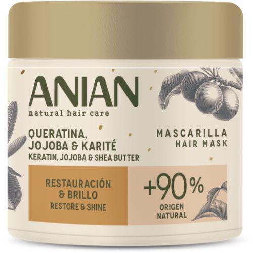Маска Anian (Аніан) відновлююча для сухого волосся з кератином та жожоба 350 мл в місті Тернопіль : ціни, характеристика. - фото №1 Маска Anian (Аніан) відновлююча для сухого волосся з кератином та жожоба 350 мл в місті Тернопіль : ціни, характеристика.