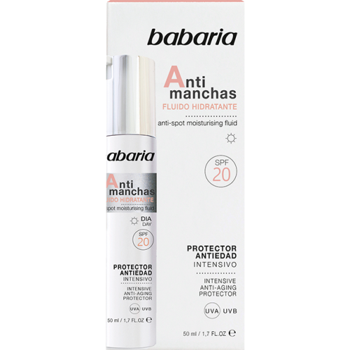 Флюїд Babaria (Бабарія) зволожуючий від пігментних плям SPF20, 50 мл в місті Богородчани : ціни, характеристика.  - фото №1 Флюїд Babaria (Бабарія) зволожуючий від пігментних плям SPF20, 50 мл в місті Богородчани : ціни, характеристика.