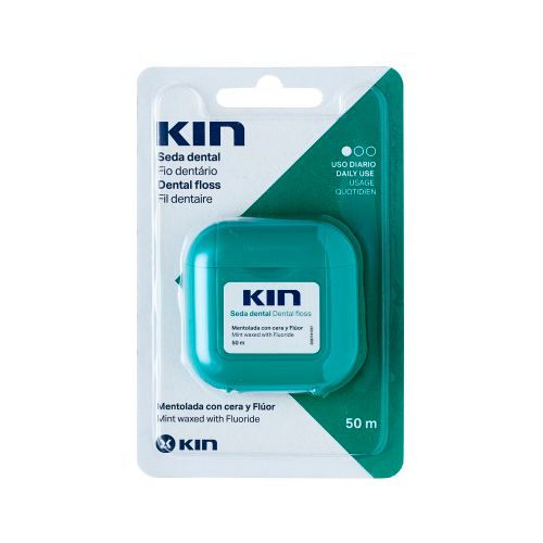 Зубна нитка Kin (Кін) вощена м'ята 50 м в Україні - фото №1 Зубна нитка Kin (Кін) вощена м'ята 50 м в Україні