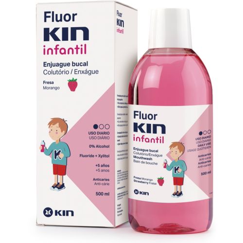 Ополіскувач Kin (Кін) Fluor Infantil дитячий для ротової порожнини полуниця 500 мл в місті Самбір : ціни, характеристика. - фото №1 Ополіскувач Kin (Кін) Fluor Infantil дитячий для ротової порожнини полуниця 500 мл в місті Самбір : ціни, характеристика.