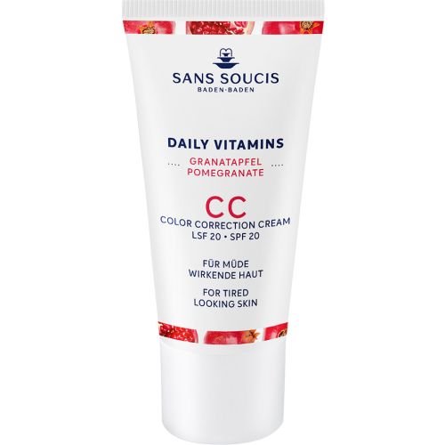 Крем Sans Soucis (Сан Суси) Daily Vitamins Гранат CC корректор от усталости кожи лица SPF20 30 мл в городе Вышгород : цены, характеристики.  - фото №1 Крем Sans Soucis (Сан Суси) Daily Vitamins Гранат CC корректор от усталости кожи лица SPF20 30 мл в городе Вышгород : цены, характеристики.