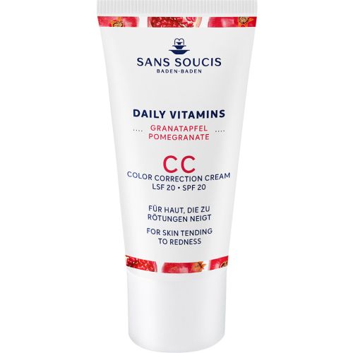 Крем Sans Soucis (Сан Суси) Daily Vitamins CC корректор от покраснений кожи лица SPF20 Гранат 30 мл в городе Первомайск : цены, характеристики.  - фото №1 Крем Sans Soucis (Сан Суси) Daily Vitamins CC корректор от покраснений кожи лица SPF20 Гранат 30 мл в городе Первомайск : цены, характеристики.