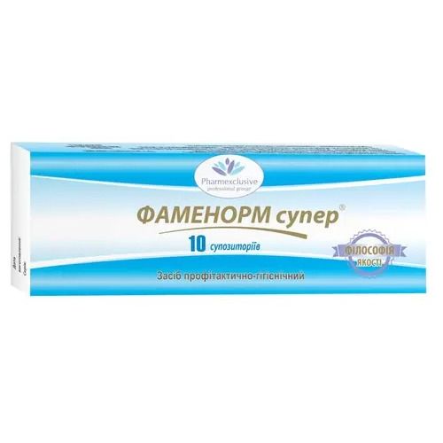 Фаменорм Супер супозиторії №10 в місті Павлоград : ціни, характеристика. - фото №1 Фаменорм Супер супозиторії №10 в місті Павлоград : ціни, характеристика.