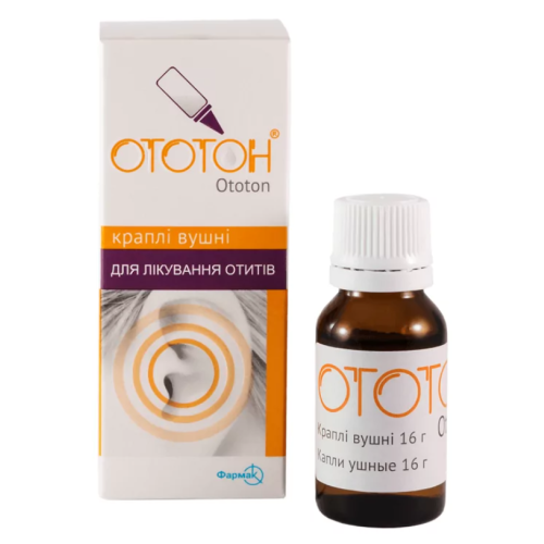 Ототон краплі вушні 16 г в місті Канів : ціни, характеристика.  - фото №1 Ототон краплі вушні 16 г в місті Канів : ціни, характеристика.