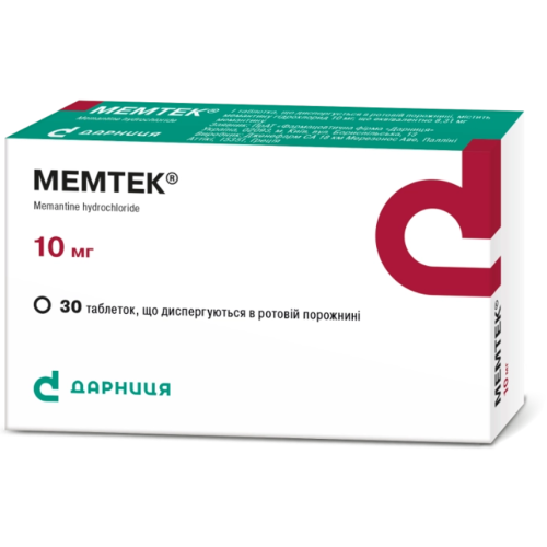 Мемтек 10 мг таблетки №30 в місті Глобине : ціни, характеристика.  - фото №1 Мемтек 10 мг таблетки №30 в місті Глобине : ціни, характеристика.