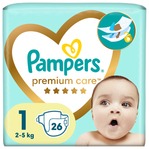 Підгузки Pampers Premium Care р.1 (2-5 кг) №26 в місті Брюховичі : ціни, характеристика.  - фото №1 Підгузки Pampers Premium Care р.1 (2-5 кг) №26 в місті Брюховичі : ціни, характеристика.