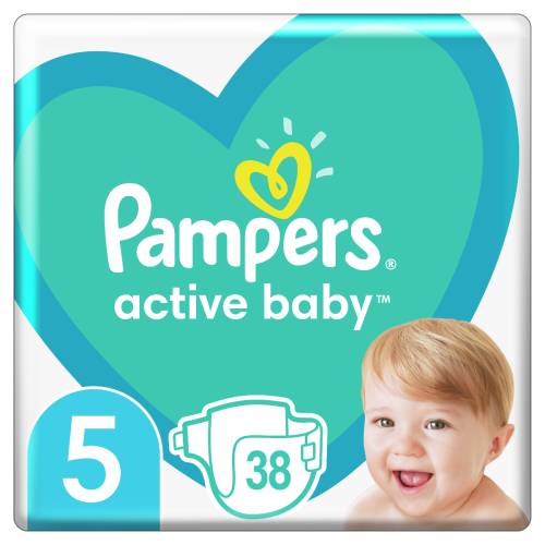 Підгузки Pampers Active Baby Розмір 5 (11-16 кг) 38 шт ціна - фото №1 Підгузки Pampers Active Baby Розмір 5 (11-16 кг) 38 шт ціна