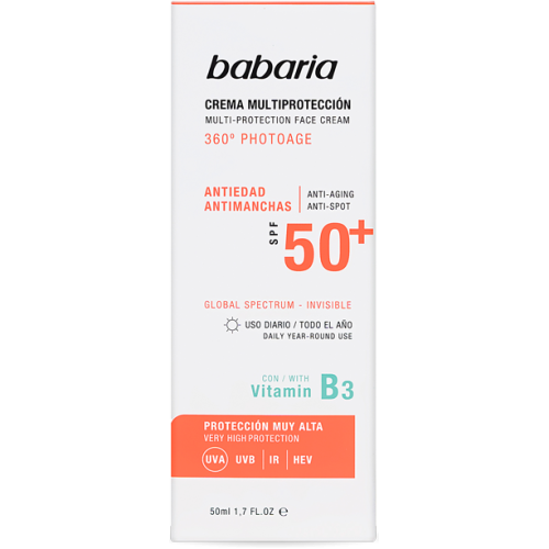 Крем Babaria (Бабарія) сонцезахисний для обличчя антивіковий SPF50+ 50 мл в місті Перещепине : ціни, характеристика.  - фото №1 Крем Babaria (Бабарія) сонцезахисний для обличчя антивіковий SPF50+ 50 мл в місті Перещепине : ціни, характеристика.