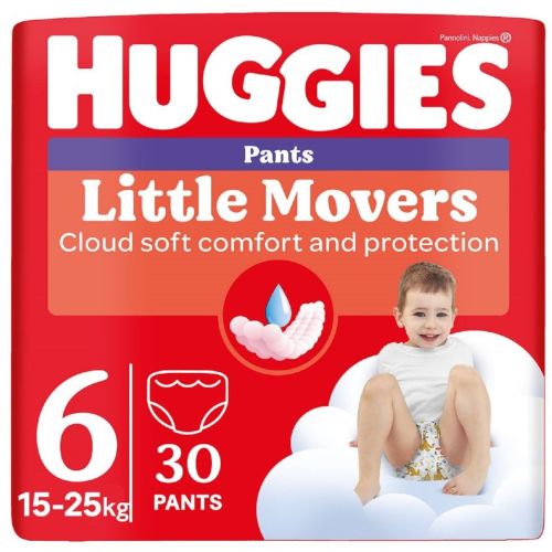 Підгузки-трусики Huggies (Хаггіс) Little Movers р.6 (15-25 кг) №30 в місті Кривий Ріг : ціни, характеристика. - фото №1 Підгузки-трусики Huggies (Хаггіс) Little Movers р.6 (15-25 кг) №30 в місті Кривий Ріг : ціни, характеристика.