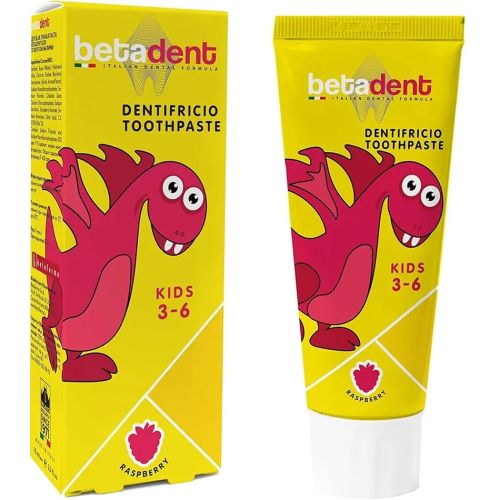 Зубна паста Betadent Kids Raspberry (3-6 років) 75 мл в Дніпрі : ціни, характеристика.  - фото №1 Зубна паста Betadent Kids Raspberry (3-6 років) 75 мл в Дніпрі : ціни, характеристика.