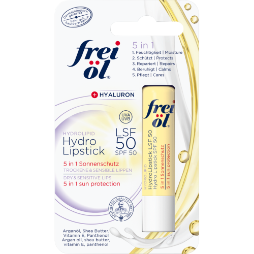 Помада Frei Ol (Фрай Ол) Hydrolipid для губ SPF 50 для сухої, чутливої шкіри 4,5 г в Києві : ціни, характеристика.  - фото №1 Помада Frei Ol (Фрай Ол) Hydrolipid для губ SPF 50 для сухої, чутливої шкіри 4,5 г в Києві : ціни, характеристика.
