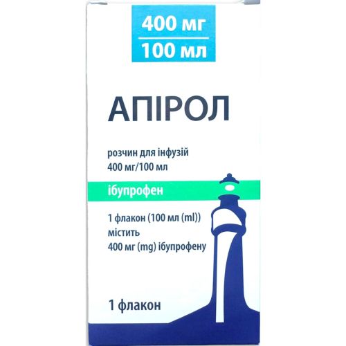 Апірол розчин для інфузій 400 мг/100 мл флакон 100 мл в місті Богородчани : ціни, характеристика.  - фото №1 Апірол розчин для інфузій 400 мг/100 мл флакон 100 мл в місті Богородчани : ціни, характеристика.