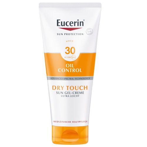 Гель-крем Eucerin (Юцерин) Oil Control солнцезащитный ультралегкий матирующий для кожи лица и тела SPF30 200 мл в городе Вышгород : цены, характеристики.  - фото №1 Гель-крем Eucerin (Юцерин) Oil Control солнцезащитный ультралегкий матирующий для кожи лица и тела SPF30 200 мл в городе Вышгород : цены, характеристики.