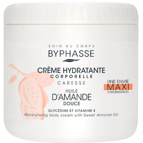 Крем для тела Byphasse (Бифас) увлажняющий с маслом сладкого миндаля, 500 мл в городе Одесса : цены, характеристики.  - фото №1 Крем для тела Byphasse (Бифас) увлажняющий с маслом сладкого миндаля, 500 мл в городе Одесса : цены, характеристики.