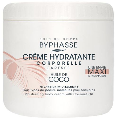 Крем для тела Byphasse (Бифас) увлажняющий с кокосовым маслом, 500 мл в городе Одесса : цены, характеристики.  - фото №1 Крем для тела Byphasse (Бифас) увлажняющий с кокосовым маслом, 500 мл в городе Одесса : цены, характеристики.