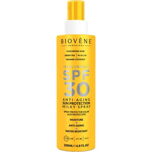 Спрей Biovene (Биовен) для тела солнцезащитный антивозрастной с гиалуроновой кислотой SPF30 200 мл в городе Вышгород : цены, характеристики.  - фото №1 Спрей Biovene (Биовен) для тела солнцезащитный антивозрастной с гиалуроновой кислотой SPF30 200 мл в городе Вышгород : цены, характеристики.