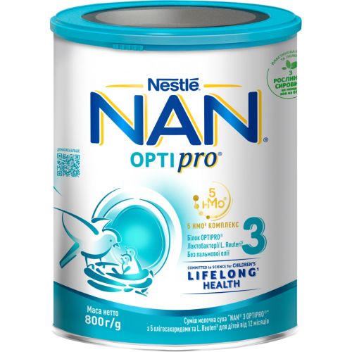 Суміш молочна Nestle NAN 3 Optipro, від 12 місяців, 800 г в місті Запоріжжя : ціни, характеристика.  - фото №1 Суміш молочна Nestle NAN 3 Optipro, від 12 місяців, 800 г в місті Запоріжжя : ціни, характеристика.
