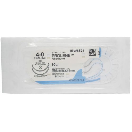Шовный материал Пролен 4-0 (1/2 круга) колющие 2 иголки 26 мм 90 см W8521 в городе Канев : цены, характеристики.  - фото №1 Шовный материал Пролен 4-0 (1/2 круга) колющие 2 иголки 26 мм 90 см W8521 в городе Канев : цены, характеристики.