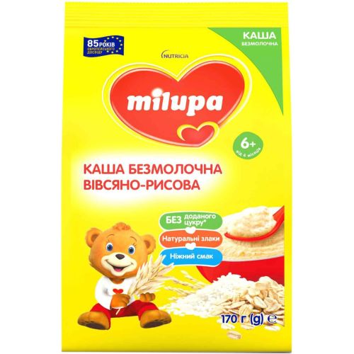Каша Milupa (Милупа) безмолочная овсяно-рисовая от 6 месяцев 170 г ADD - фото №1 Каша Milupa (Милупа) безмолочная овсяно-рисовая от 6 месяцев 170 г ADD