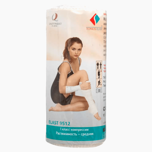 Бинт еластичний Elast (Еласт) середньої розтяжності 3 м х 12 см в місті Канів : ціни, характеристика.  - фото №1 Бинт еластичний Elast (Еласт) середньої розтяжності 3 м х 12 см в місті Канів : ціни, характеристика.