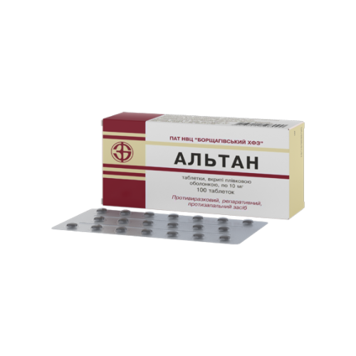 Альтан 10 мг таблетки №100  в місті Вінниця : ціни, характеристика.  - фото №1 Альтан 10 мг таблетки №100  в місті Вінниця : ціни, характеристика.