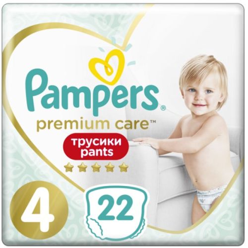 Підгузки-трусики Pampers Premium Care Pants 4 Maxi (9-15 кг) №22  в місті Глобине : ціни, характеристика.  - фото №1 Підгузки-трусики Pampers Premium Care Pants 4 Maxi (9-15 кг) №22  в місті Глобине : ціни, характеристика.
