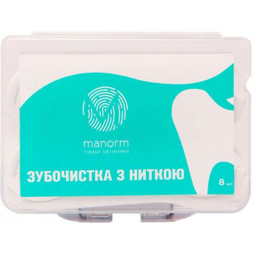 Зубочистка Manorm з освіжаючою ниткою 8 шт фото - фото №1 Зубочистка Manorm з освіжаючою ниткою 8 шт фото
