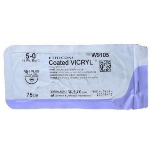 Вікрил 5-0 колюча голка 17 мм 1/2 кола 75 см W9105 в інтернет-аптеці - фото №1 Вікрил 5-0 колюча голка 17 мм 1/2 кола 75 см W9105 в інтернет-аптеці