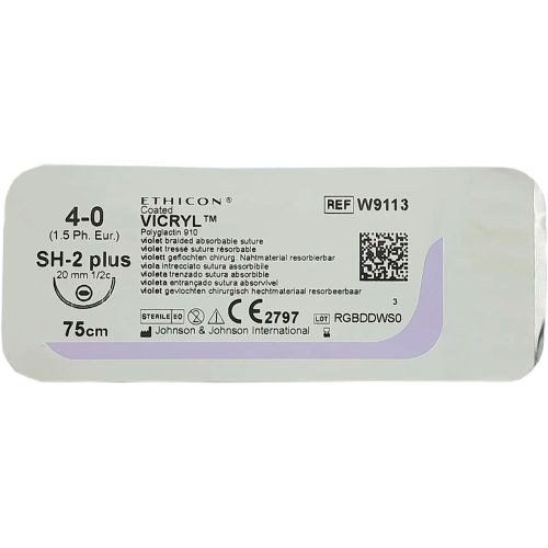 Шовный материал Викрил 4-0 колющая игла 20 мм 75 см W9113 в городе Богородчаны : цены, характеристики.  - фото №1 Шовный материал Викрил 4-0 колющая игла 20 мм 75 см W9113 в городе Богородчаны : цены, характеристики.