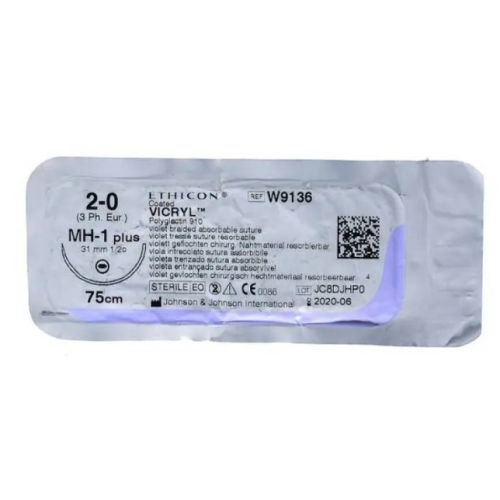 Шовний матеріал Вікрил 2-0 колюча 31 мм 75 см W9136 №12 в місті Вишгород : ціни, характеристика.  - фото №1 Шовний матеріал Вікрил 2-0 колюча 31 мм 75 см W9136 №12 в місті Вишгород : ціни, характеристика.