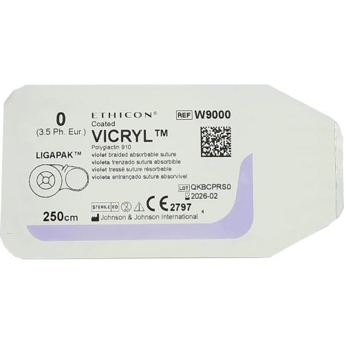 Шовний матеріал хірургічний Вікрил нар. USP 0 (3,5), що розсмоктується, довжина 2,5 м, без голки (W9000) в місті Канів : ціни, характеристика.  - фото №1 Шовний матеріал хірургічний Вікрил нар. USP 0 (3,5), що розсмоктується, довжина 2,5 м, без голки (W9000) в місті Канів : ціни, характеристика.