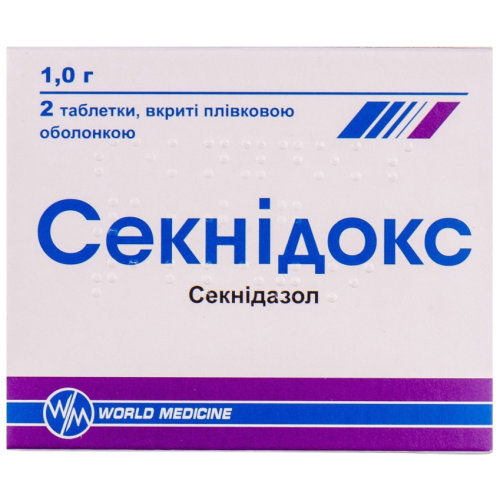 Секнидокс 1 г таблетки №2  в городе Софиевка : цены, характеристики.  - фото №1 Секнидокс 1 г таблетки №2  в городе Софиевка : цены, характеристики.