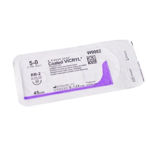 Вікрил 5-0 колюча голка 13 мм довжина 45 см W9982 в місті Вишгород : ціни, характеристика.  - фото №1 Вікрил 5-0 колюча голка 13 мм довжина 45 см W9982 в місті Вишгород : ціни, характеристика.