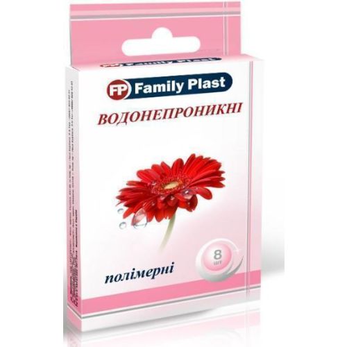 Набір пластирів медичних Family Plast бактерицидних на полімерній водонепроникній основі  25 ммх72 мм №8 в місті Канів : ціни, характеристика.  - фото №1 Набір пластирів медичних Family Plast бактерицидних на полімерній водонепроникній основі  25 ммх72 мм №8 в місті Канів : ціни, характеристика.