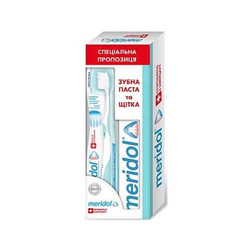 Набір Meridol (Зубна паста 75 мл + Зубна щітка -20%) в місті Софіївка : ціни, характеристика.  - фото №1 Набір Meridol (Зубна паста 75 мл + Зубна щітка -20%) в місті Софіївка : ціни, характеристика.