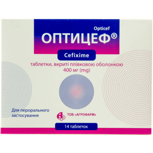 Оптицеф 400 мг таблетки №14 в місті Софіївка : ціни, характеристика.  - фото №1 Оптицеф 400 мг таблетки №14 в місті Софіївка : ціни, характеристика.
